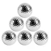 6Pcs/Lot Silver/Gold Two Layer Golf Balls Golf Practice Balls Golfer Swing Putter Training Gift Ball 42.67mm for Indoor Outdoor 240124