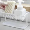 Kitchen Storage Sponges Drainer Holder Rack Dish Draining For White Sink Racks Dishcloth
