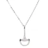 Sterling zilveren micro pave cz trens hanger ketting voor paardenliefhebber fijne zilveren ketting van hoge kwaliteit2639