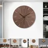 Wall Clocks Rustic Wood Clock Vintage Silent Sweep Movement Farmhouse Round Handmade Grain Set For Home