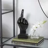 Personalized Resin Middle Finger Ornament Gesture Desktop Decor Art Crafts Ornaments Statue Figurine Sculpture Household Decors 240123