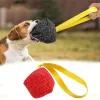 Aiuta la spessa palla di canapa per cani giocattolo per cani di taglia grande morso da addestramento rimorchiatori cuscino manico in corda di nylon palla da masticare per cani da compagnia per attrezzatura per agilità K9