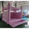 buitenactiviteiten 4,5x4,5x3mH (15x15x10ft) Met ventilator wit roze opblaasbaar bruiloftsuitsmijterhuis Feestspringkasteel met zwembad voor kinderen commercieel springkasteel