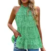 Women's Blouses Vintage Printed Camisole Summer Sexy Top Simple Off Shoulder Sleeveless Exquisite Design Women Basic Casual Shirts