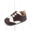 Primi camminatori Primavera e Autunno Scarpe per bambini Stile britannico PU Pelle 0-1 anni Stringate Bambino all'ingrosso 2805