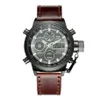 AMST Customized Personalized Leather Minimalist 50 Meters Waterproof Sport Wrist Watch AM30032438