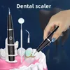 Rimozione del tartaro da 1 pezzo, detergente dentale ad ultrasuoni con luce a LED, specchio orale ingranditore in acciaio inossidabile, organizer per spazzolino da denti a forma di cactus.