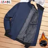 Tjock Warm Fleece Mens Winter Jacket Men Autumn Classic Casual Business Parka Coat L3XL 240124