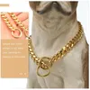 Dog Collars Stainless Steel Cable Gold Chain Collar Drop Delicate Fashionable Portable Novelty Pet