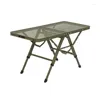 Camp Furniture Camping Folding Barbecue Net Table Outdoor Portable Aluminium Alloy for Picnic Mini Iron Mesh