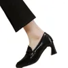 Dress Shoes Women Platform Black Luxury Pumps Fashion Bride Wedding Square Head High Heel Female Comfort