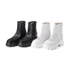 Заводские сандалии, женские весенние ботинки из натуральной кожи с сетчатой поверхностью, крутые ботинки на резинке, пикантные туфли на низком каблуке W7-1