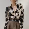 Chemisiers d'été surdimensionnés à manches longues pour femmes, chemise imprimée léopard, Design polyvalent, tendance, tendance, Version coréenne décontractée, pour les déplacements