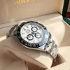 Avec boîte d'origine luxe haut automatique hommes montres panda cadran céramique lunette chronographe 116500 montre pour hommes