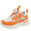 2024 frühjahr Neue kinder Sport Schuhe Mischfarben Weiche Pu Leder + Mesh Atmungsaktive Schuhe Jungen und Mädchen Casual Schuhe flut