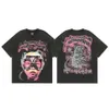 Hellstar T-Shirt 2024 Designer für Männer und Frauen American Hellstar High Street Hip-Hop Trendy Summer Distressed Front und Back Printed Lose Short Sleved Paar