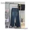 23 Herbst/Winter Neue Denim-Hosen mit hoher Taille, geradem Bein und weitem Bein, Logo, individuelle Dekoration für schöne Herbst/Winter-Hosen mit weitem Bein im neuen Stil