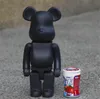 핫 게임 400% 28cm Bearbrick Black과 Whtie PVC 패션 베어 피겨 수집가를위한 장난감 Bearbrick 예술 작품 모델 장식 장난감