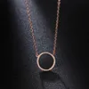 316L Titanium Stalen Sieraden Set Rose Goud Zwart Emaille Ring Oorbellen Ketting Set1970