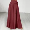 Damesbroeken Culottes met wijde pijpen en strikken Hoge taille Losse effen kleur A-lijn Casual dansprestatiebroek