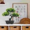 Dekoratif Çiçek Hoş Geldiniz Çam Saksı Bitki İç Flowerpot Bitkiler Sahte Masaüstü Bonsai Yemek Masa Dekorasyonu