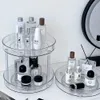 360 ° Rotertable Desktop Cosmetic Rack Badrumshylla Largecapacity Parfym Aromaterapi Skinvård Produktlagringsarrangör 240125