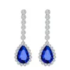 Dangle Earrings Exquisite Zircon Bridal Dinner Party Womanmirl Manufacturer Direct Sales Elegant Grace Drop Jewelry