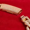 Godleaf Hip Hop Jewelry 925 Silver Custom Letter Pendant Name Necklace 20mm Iced Out Moissanite Choker tjock kubansk länkkedja