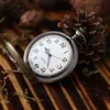 Vintage Steampunk Hollow Flower Quartz Pocket Watch Necklace Pendant Chain Clock Gifts FS992615