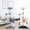 Scratchers H165CM Pet Cat Tree House Condo Toy Post For Cats Drewno wspinaczka drzewo kota wieże meble szybka dostawa domowa