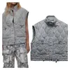 Herfst winter dames pocket katoenen jas vest mode mouwloze standaard nek ritswaastcoat casual losse vrouwelijke streetwear