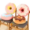 38/58cm Donut Plush Pillow Like Real Fantastic Ring Shaped Food Plush Soft Creative Seat Cushion Head Pillow Floor Decor 240122