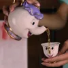 Cartoon Beauty Beast Teapot Mug Mrs Potts Chip Tea Pot Cup One Set Trevlig julklapp 2351