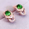 Kolczyki na biżuterię naturalny zielony zielony kolczyki 925 srebrne srebro 4 5 mm 0,5ct 2pcs dla mężczyzn lub kobiet L231171