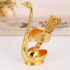 Dinnerware Sets Aluminum Swan Spoon Feel Heavy Decorative Base Fruit Fork And Set 1 Tableware Gold