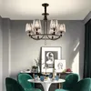 Lampadari 2024 Lampadario di cristallo nero per soggiorno camera da letto sala da pranzo cucina casa LED lampada a sospensione a sospensione ristorante arredamento illuminazione