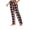 Frauen Leggings Pyjama Hosen Lose Weibliche All-Matched Hohe Elastizität Mode Plaid Baumwolle Damen Nachtwäsche Hosen Schlaf