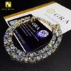Emerald Cut Hip Hop Jewelry Sterling Sier VVS Moissanites Diamond Necklace Moissanite Tennis Chain