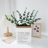 Decoratieve Bloemen 24 stuks Kunstmatige Groene Nep Plant Takken Baby Blauwe Eucalyptus Bladeren Voor Bruiloft Tuintafel Buiten Thuis