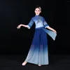 Scene Wear Chinese Traditional Classical Dance Costume 2024 Etnisk prestationsfan Folkdanskläder Yangko Outfit Dancwear