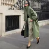 Frauen Trenchcoats Lange Windjacke Knielangen Koreanische Mode Military Zipper Mantel Frühling Herbst Lose Stil Weibliche Mäntel