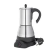 6 xícaras de café conjuntos de café elétrico geyser moka máquina de café expresso pote expresso percolador fogão de aço inoxidável 253p