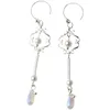 Boucles d'oreilles pendantes 1 paire de bijoux Hanfu faits à la main, longs crochets d'oreille Vintage, accessoires Cheongsam, bijoux de Costume anciens, cadeau pour femmes et filles