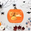 Disposable Dinnerware 10 Pcs Halloween Pumpkin Paper Plates Orange Supplies Shaped Cake Party Multi-function Dinner Household