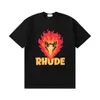 RhudeTシャツデザイナーオリジナル品質メンズTシャツ