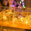 Strings AT35 1.5 M 10LED Christmas Elk Lamp String Sika Deer Shape Room Shopping Mall Holiday Decoration