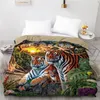 Design Custom Bettdecke Quilt Tröster Decke Abdeckung Fall Bettwäsche Bettwäsche Set Schwarz Tiere Tiger Heimtextilien LJ201015254U