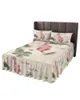 Bed Skirt Dragonfly Crown Rose Flower Elastic Fitted Bedspread With Pillowcases Mattress Cover Bedding Set Sheet