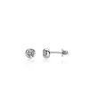 Boucles d'oreilles rondes en diamant Moissanite de 3mm, en argent 925, tendance, fiançailles, mariage, cadeau pour femmes