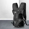 Mochila para transportar cães, mãos livres, frente para animais de estimação, oxford, respirável, portátil, ajustável, filhotes, saída, outono